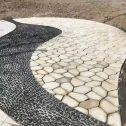 咸宁 黄金麻冰裂纹地铺石工地铺装案例