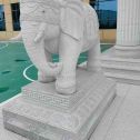 咸宁 白麻花岗岩动物异形石雕-大象