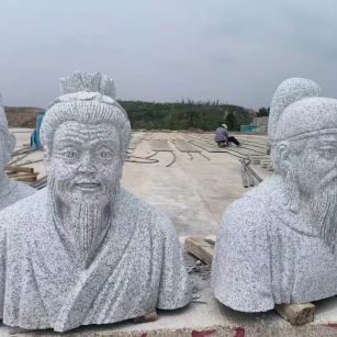 咸宁 白麻花岗岩石材人物立体雕刻