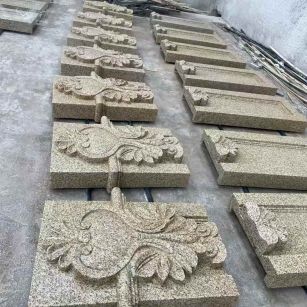 咸宁 黄金麻花岗岩别墅外墙雕刻板