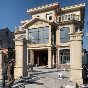 咸宁 黄金麻花岗岩荔枝面别墅外墙干挂私家专属