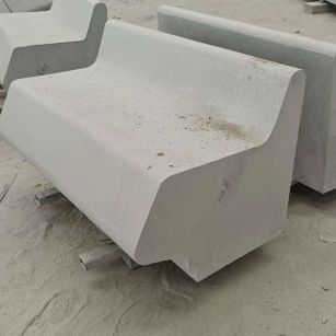 咸宁 芝麻白花岗岩异形坐凳，石凳