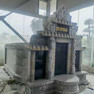 咸宁 芝麻白墓碑效果展示图