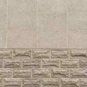 咸宁 黄金麻自然面蘑菇石配荔枝面干挂