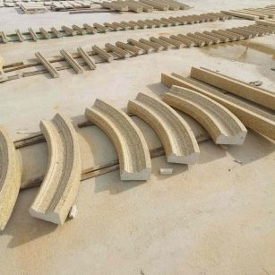 咸宁 黄金麻花岗岩别墅线条