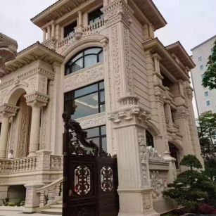 咸宁 黄金麻花岗岩别墅外墙干挂效果展示