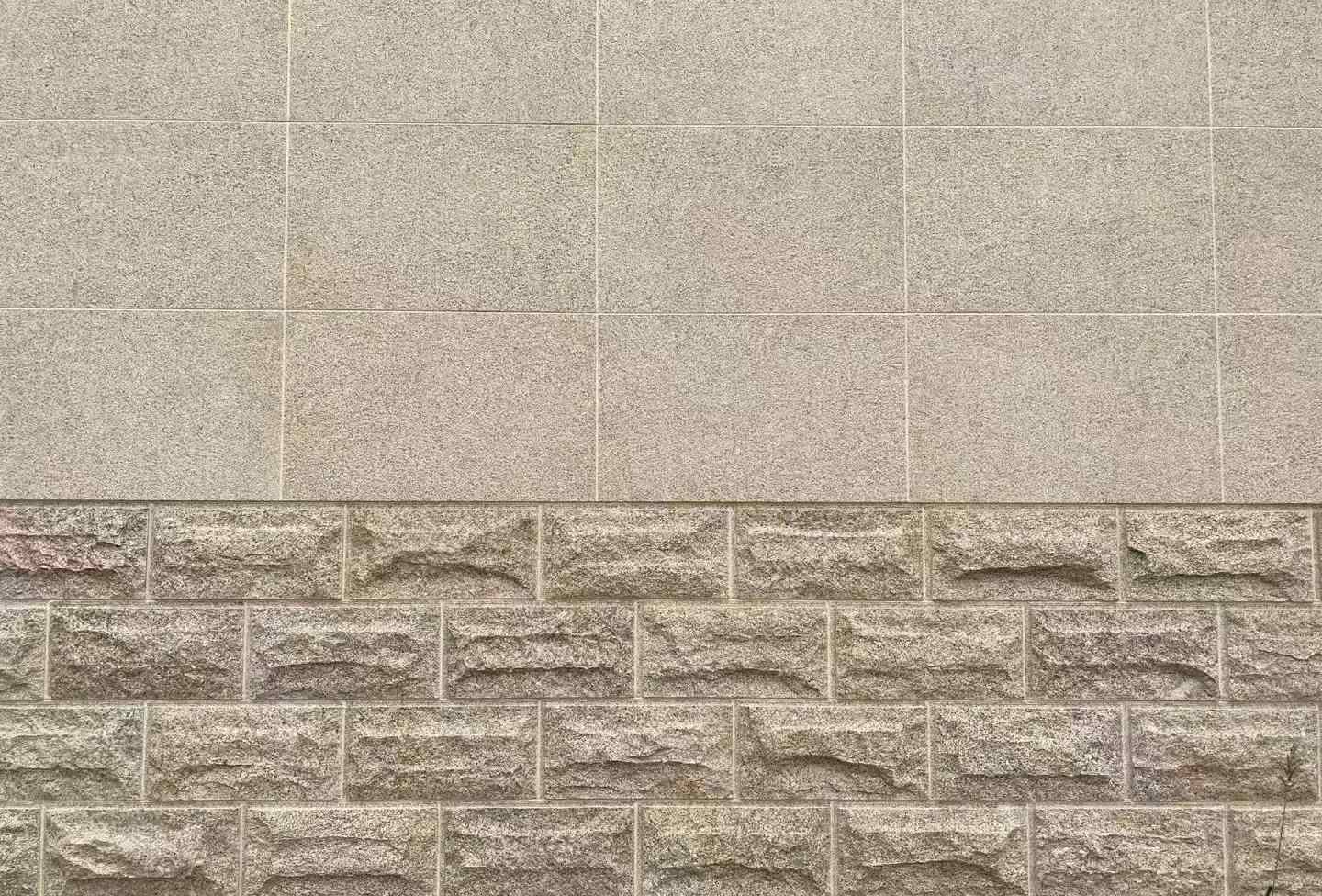 咸宁 黄金麻自然面蘑菇石配荔枝面干挂