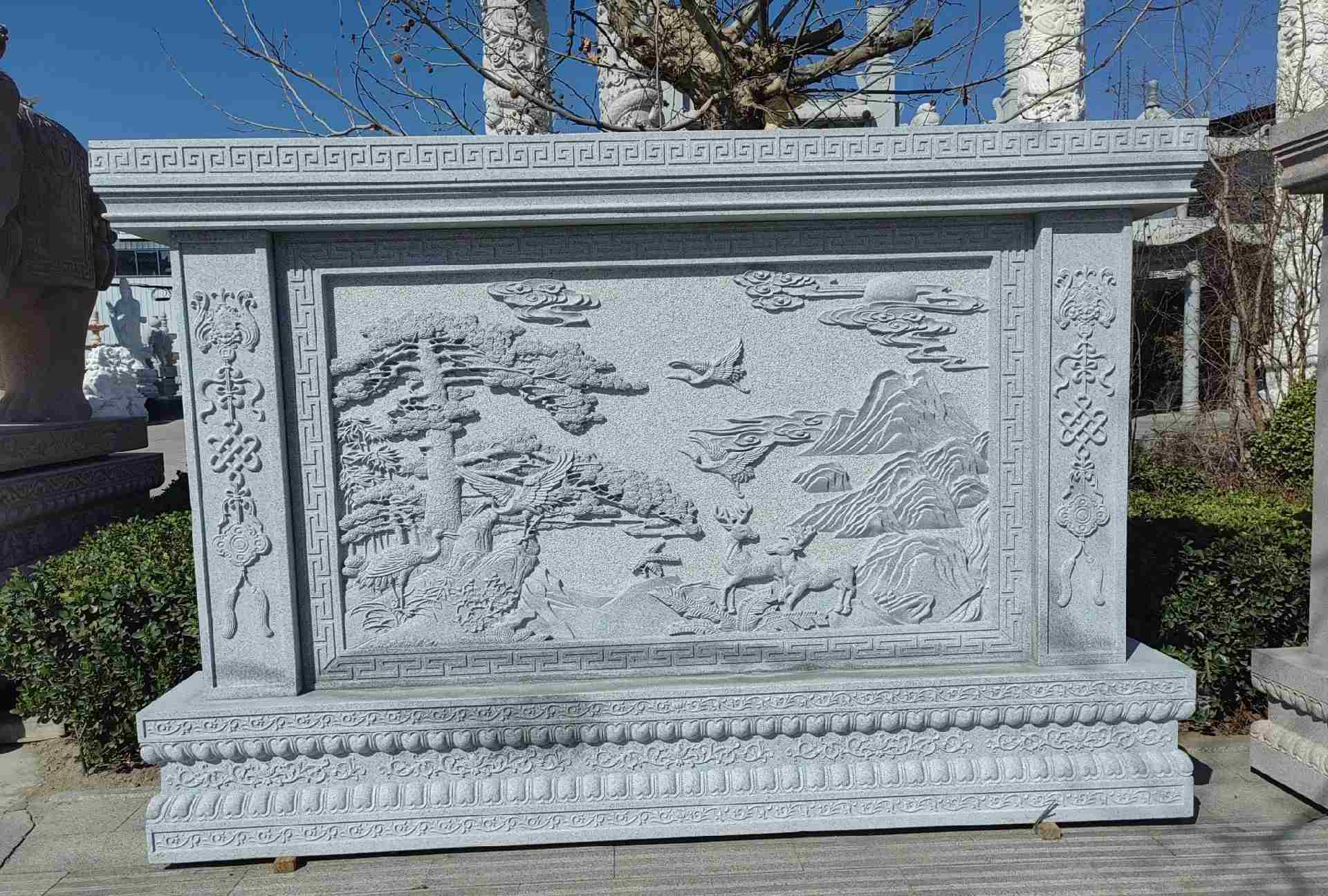 咸宁 芝麻白大型照壁，屏风，影壁