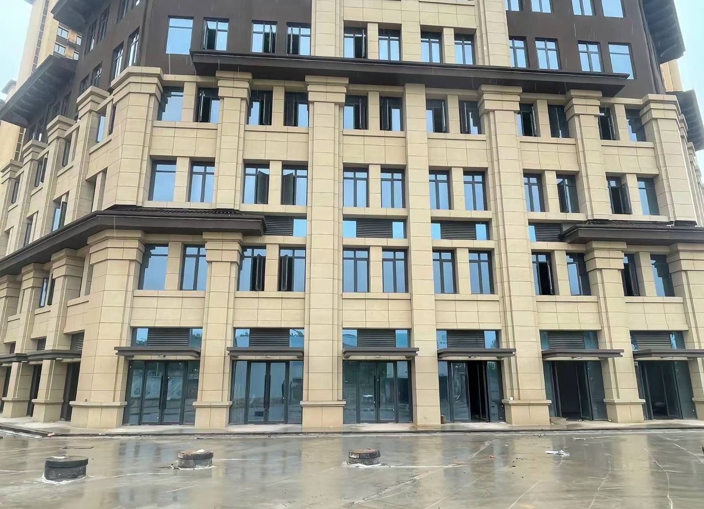 咸宁 黄金麻花岗岩荔枝面小区外墙干挂