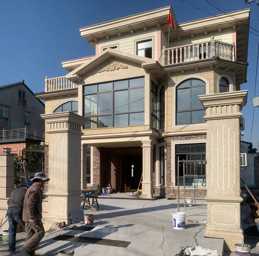 咸宁 黄金麻花岗岩荔枝面别墅外墙干挂私家专属