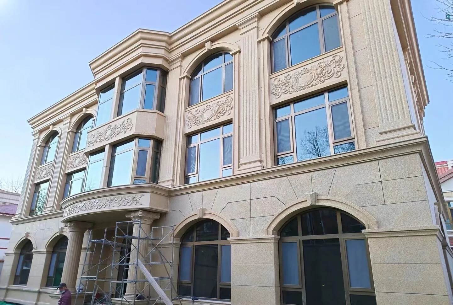 咸宁 黄金麻花岗岩别墅外墙干挂