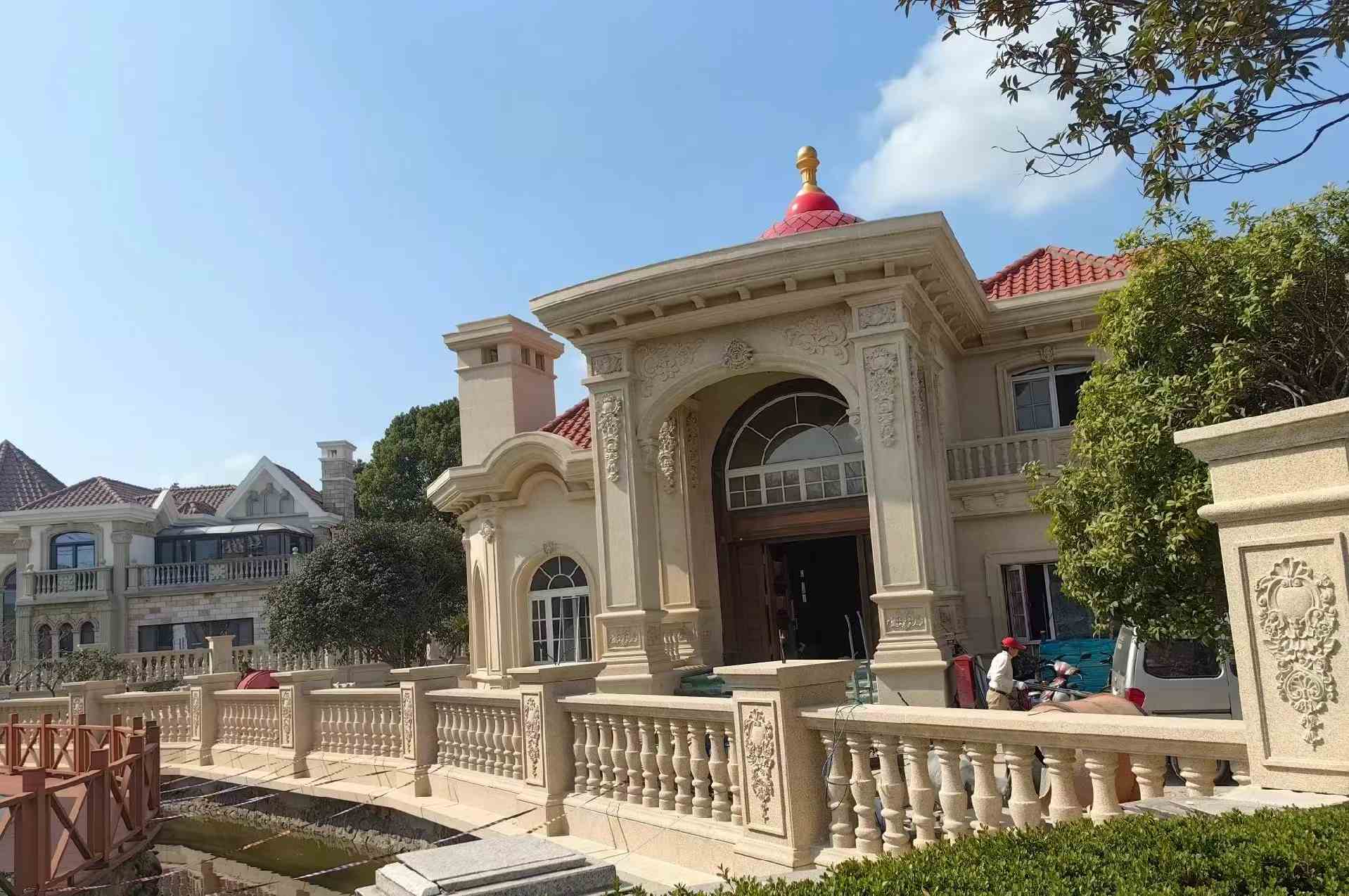 咸宁 黄金麻花岗岩欧式别墅